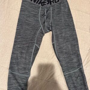 Men’s Nike Pro Charcoal and Black Fitness Leggings/Tights
